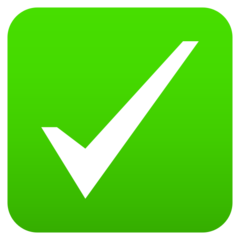 JoyPixels check mark button