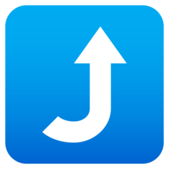 JoyPixels 向上弯曲的右箭头
