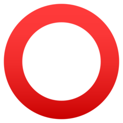 JoyPixels hollow red circle
