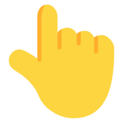 Microsoft backhand index pointing up