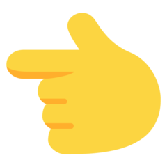 Microsoft backhand index pointing left