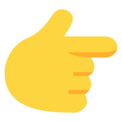 Microsoft backhand index pointing right