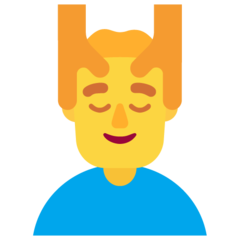 Microsoft man getting massage