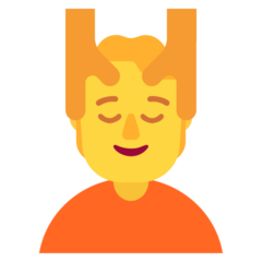 Microsoft person getting massage