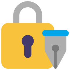 Microsoft locked with pen