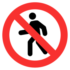 Microsoft no pedestrians