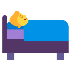 Microsoft person in bed