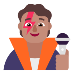 Microsoft singer: medium skin tone