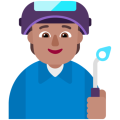 Microsoft factory worker: medium skin tone
