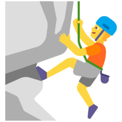 Microsoft person climbing