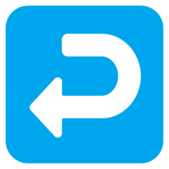 Microsoft right arrow curving left