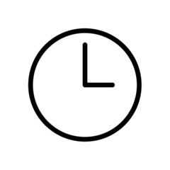 OpenMoji three o’clock
