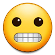 Samsung grimacing face