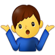 Samsung man shrugging