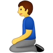 Samsung man kneeling