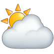 Samsung sun behind cloud