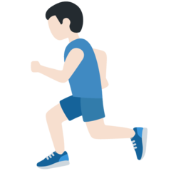 Twitter man running: light skin tone