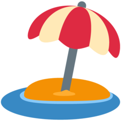 Twitter beach with umbrella