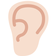 Twitter ear: light skin tone
