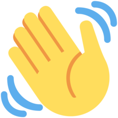Twitter waving hand