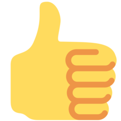 Twitter thumbs up