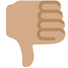 Twitter thumbs down: medium skin tone