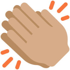 Twitter clapping hands: medium skin tone
