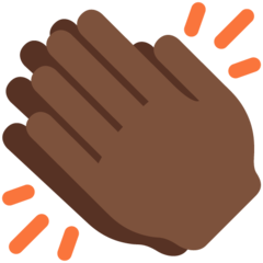 Twitter clapping hands: dark skin tone
