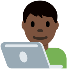 Twitter man technologist: dark skin tone