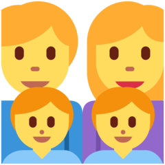 推特 爸爸、妈妈和两个儿子一家