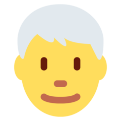 Twitter man: white hair