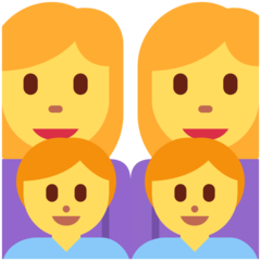 推特 两个妈妈和两个儿子一家