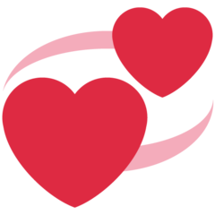 Twitter revolving hearts