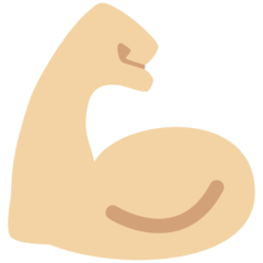 Twitter flexed biceps: medium-light skin tone