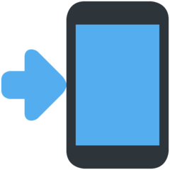 Twitter mobile phone with arrow