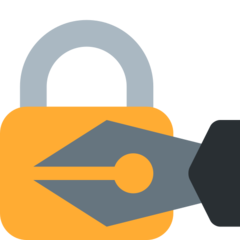 Twitter locked with pen