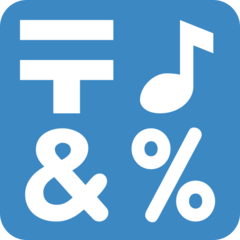 Twitter input symbols