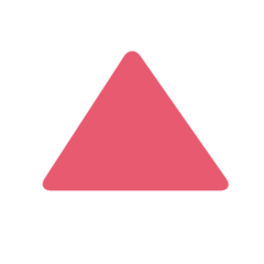 Twitter red triangle pointed up