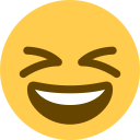 推特 眯着眼睛露齿而笑