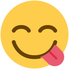 推特 舔着嘴唇眯眼微笑