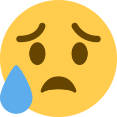 Twitter sad but relieved face