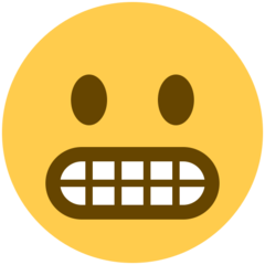 Twitter grimacing face