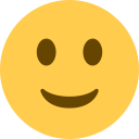 Twitter slightly smiling face