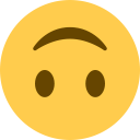 Twitter upside-down face