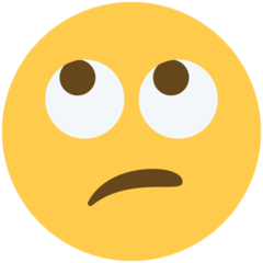Twitter face with rolling eyes