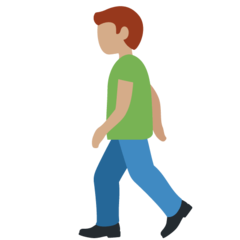 Twitter man walking: medium skin tone
