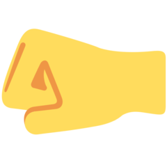 Twitter left-facing fist
