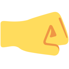 Twitter right-facing fist