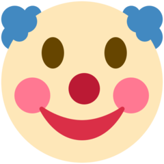 Twitter clown face