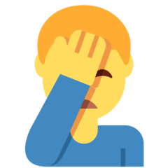 Twitter man facepalming